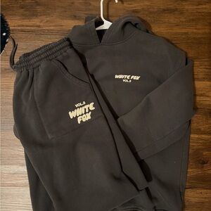 White Fox Boutique Grey Hoodie and Sweatpants Set